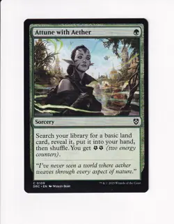 MAGIC THE GATHERING MTG COMMANDER: AETHERDRIFT ATTUNE WITH AETHER - Image 1