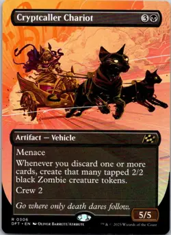 Magic the Gathering Cryptcaller Chariot Borderless Aetherdrift MTG Free Shipping - Image 1