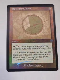 MTG - Springleaf Drum Schematic FOIL RETRO FRAME - Brother's War - Image 1