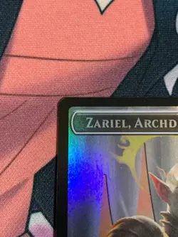 C1516 MAGIC GATHERING FOIL ADVENTURES FORGOTTEN REALMS EMBLEM ZARIEL NM MTG - Image 3