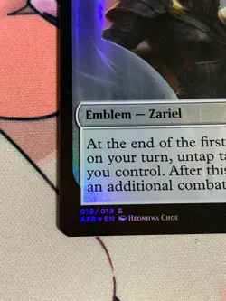 C1516 MAGIC GATHERING FOIL ADVENTURES FORGOTTEN REALMS EMBLEM ZARIEL NM MTG - Image 4