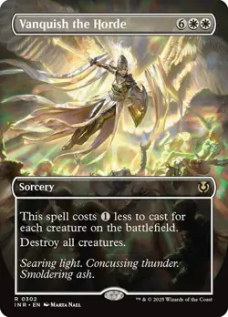 Borderless VANQUISH THE HORDE R 0302 INR EN MTG Magic INNISTRAD REMASTERED 2025 - Image 1