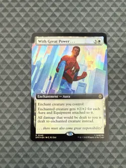 MTG With Great Power. #0248 Foil Extended Art Rare Marvel’s Spider-Man (SPM) - Image 1