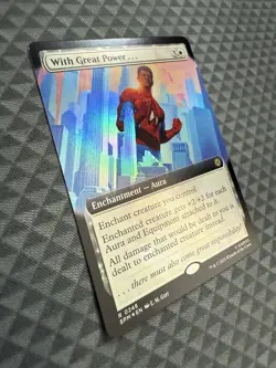 MTG With Great Power. #0248 Foil Extended Art Rare Marvel’s Spider-Man (SPM) - Image 2