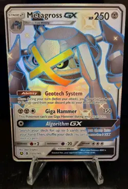 SHINY Metagross GX 157a/145 Ultra Rare Pokemon TCG Alternate NM - Image 1
