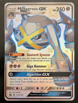 SHINY Metagross GX 157a/145 Ultra Rare Pokemon TCG Alternate NM - Image 3