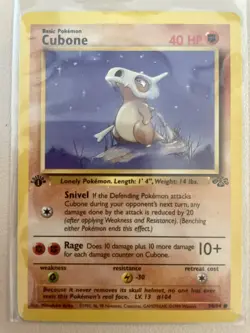 Pokemon TCG Cubone Jungle 50/64 Regular 1st Edition Common - Image 1