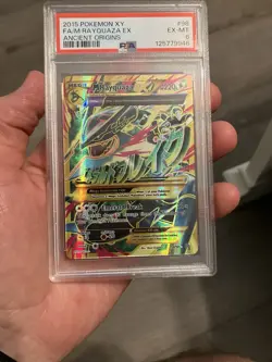 Pokemon Mega M Rayquaza EX XY Ancient Origins Full Art 98/98 PSA 6 NEW CERT - Image 1