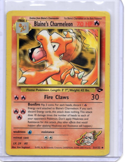 Blaine’s Charmeleon 31/132 Gym Challenge Pokemon TCG 2000 Uncommon HP - Image 1