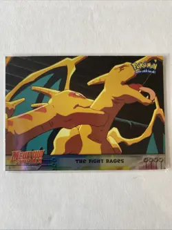1998 Topps Blue Pokemon Mewtwo Strikes Back Movie The Fight Rages #35 Holo NM/LP - Image 1