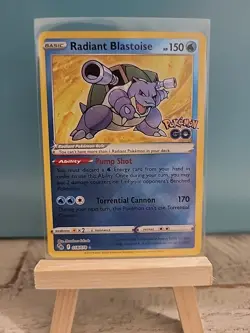 Radiant Blastoise 018/078 Pokemon GO Holo Near Mint - Image 1