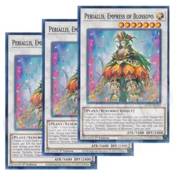 Yugioh - Periallis, Empress of Blossoms x 3 - 1st Edition NM - Plus Free Holo - Image 1