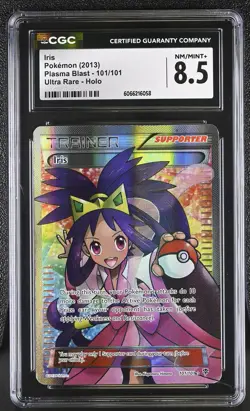 CGC 8.5 Iris 2013 Plasma Blast 101/101 Ultra Rare Holo Pokemon Card - Image 1