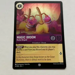 Magic Broom 47/204 Disney Lorcana The First Chapter Common Cold Foil Card NM - Image 1