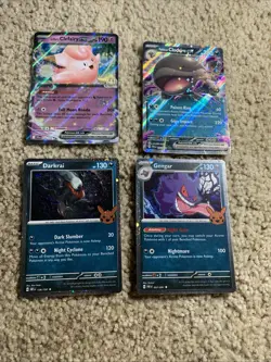 Pokemon 4 card lot Lillie’s Clefairy , Gengar, Darkrai Clodsire!!! NM - Image 1
