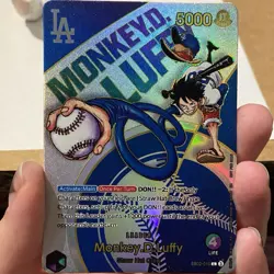 Monkey D. Luffy EB02-010 LA Dodgers Alt Art Proxy Replica Card| READ DESC - Image 2