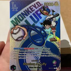 Monkey D. Luffy EB02-010 LA Dodgers Alt Art Proxy Replica Card| READ DESC - Image 3