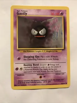 Gastly 050/102 Base Set Unlimited Regular Pokemon TCG Card - Image 1