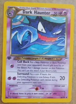 Dark Haunter 36/105 1st Edition Uncommon Non-Holo Neo Destiny Pokemon Card LP - Image 1