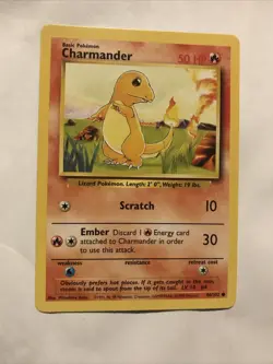 Pokemon TCG Charmander Base Set 46/102 Regular Unlimited Common Card - Image 1