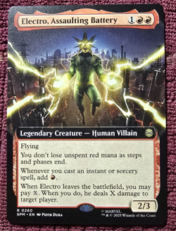 MTG - FOIL Electro, Assaulting Battery (Extended Art) - Spider-Man (SPM) - #260 - Image 1
