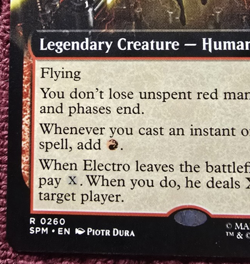 MTG - FOIL Electro, Assaulting Battery (Extended Art) - Spider-Man (SPM) - #260 - Image 4