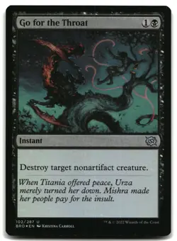 MTG Go for the Throat FOIL U The Brothers' War 102 LP - Image 1