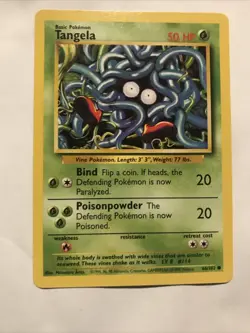 Pokemon TCG Tangela Base Set 66/102 Regular Unlimited Common Card - Image 1