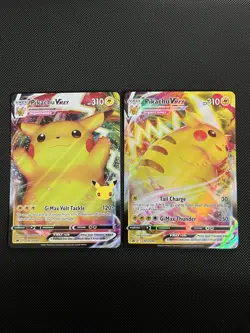 Pokemon TCG Pikachu VMAX Promo Sword & Shield SWSH286 & SWSH062 - Image 1