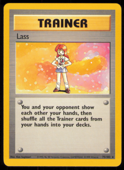 Lass 75/102 Base Set Unlimited Rare WOTC Pokemon Tcg NM - Image 1