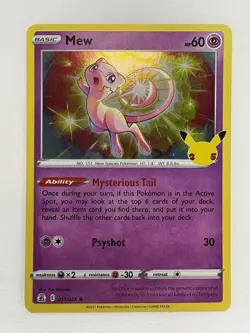 Mew 11/25 Holo Rare- Pokemon TCG - 2021 Pokemon Celebrations 25th Anniversary - Image 1