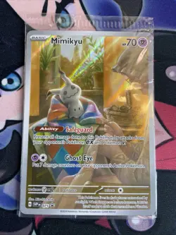 Mimikyu Promo SVP075 Paldean Fates ETB Full Art Pokemon Sealed Black Star - Image 1