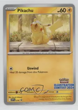 Pikachu (Illustration Contest 2024) Pokemon Scarlet & Violet Black Star Promo - Image 1