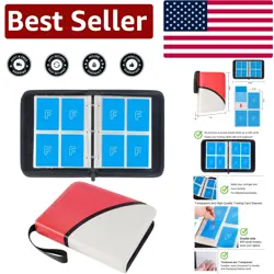 Elegant Faux Leather Trading Card Binder - Holds 400 Cards in 50 Sleeves - Image 1