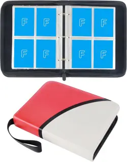 Elegant Faux Leather Trading Card Binder - Holds 400 Cards in 50 Sleeves - Image 3