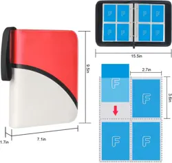 Elegant Faux Leather Trading Card Binder - Holds 400 Cards in 50 Sleeves - Image 4