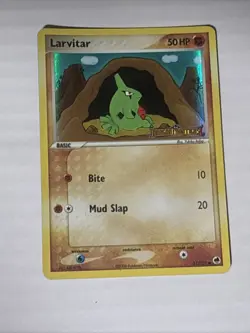 Pokemon TCG Larvitar EX Dragon Frontiers Reverse Holo Card 51/101 Reverse Holo￼ - Image 1