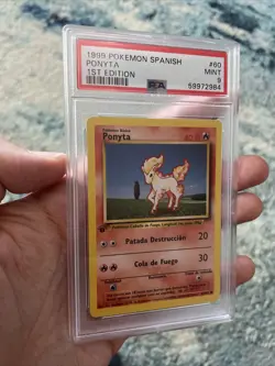 SPANISH PSA9 1st Edition Ponyta 1999 Pokemon Card Base Set SPANISH 60/102 Mint - Image 1
