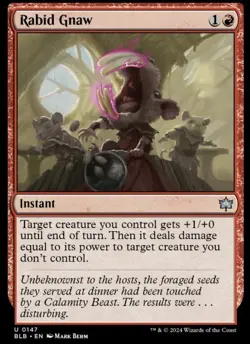 x1 Rabid Gnaw BLB Bloomburrow MTG 147 UNCOMMON M/NM - Free Shipping - Image 1