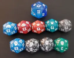 Lot of 10 MtG 20 Sided dice D20 Spindown including Edge of eternities oversize - Image 1
