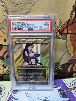 PSA 9 MTG FINAL FANTASY SURGE FOIL COMMANDER #0214 TIFA, MARTIAL ARTIST 2025 - Image 1
