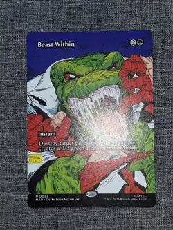 Beast Within Borderless 0033 Marvel’s Spider-Man Magic MTG MAR NM Non Foil - Image 1
