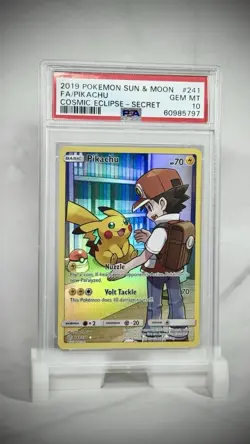 PSA 10 💎 PIKACHU 2019 Pokemon Sun Moon Cosmic Eclipse 241 - Image 2