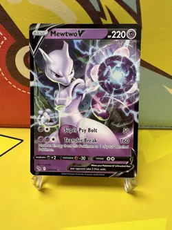 Pokemon TCG - 2022 Mewtwo V 030/078 - Pokemon Go - Ultra Rare - MINT - Image 1