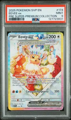 2025 POKEMON SVP EN-SV BLACK STAR PROMO #174 EEVEE EX PSA 9 - Image 1