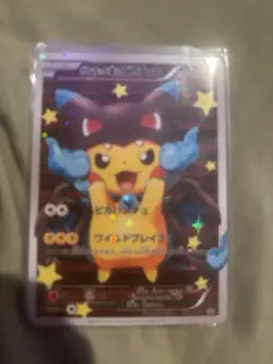 Pokemon TCG Poncho-wearing Pikachu M Charizard X Pokemon Promos XY207 Promo Pro - Image 1