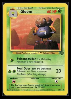 Gloom 37/64 Uncommon Jungle Pokemon Card - Image 1