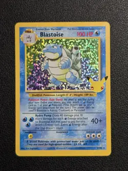 Blastoise 2/102 Celebrations Textured Holo Pokemon Card Near Mint Condition - Image 1