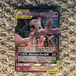 Pokemon Mewtwo and Mew Tag Team GX 2019 Card 71/236 Near Mint - Image 1