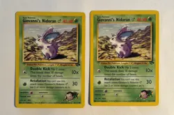 2X GIOVANNI’S NIDORAN 76/132 - Gym Challenge - VINTAGE WOTC Pokemon Card - LP - Image 1
